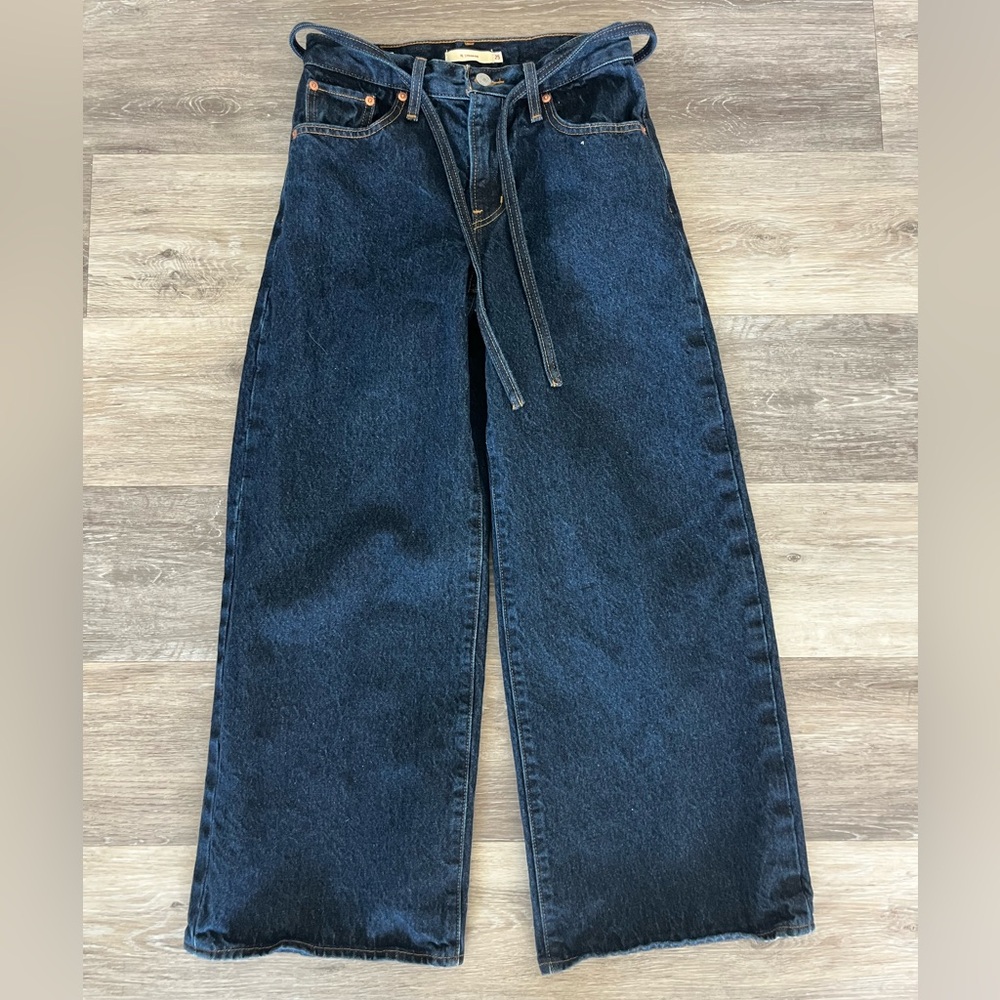 Levi’s Premium XL Straight Dark Blue Baggy Jeans Size 25